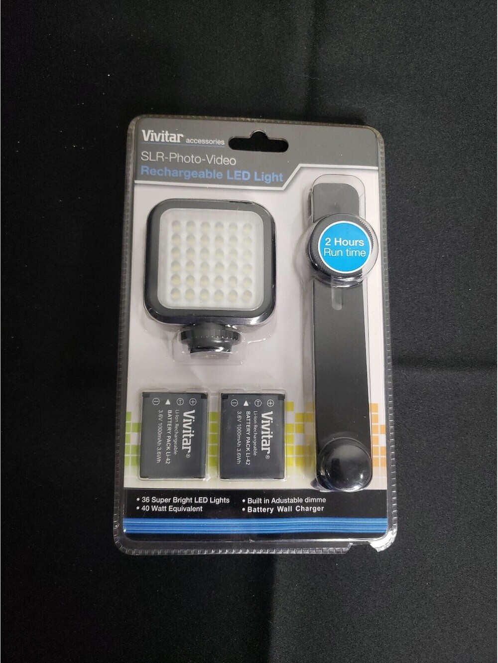 Vivitar SLR-Photo-Video Rechargeable LED Light VIV-VL-400 *Sealed* NIB